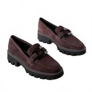 NEW ARA women's oleander loafer in amarone suede
